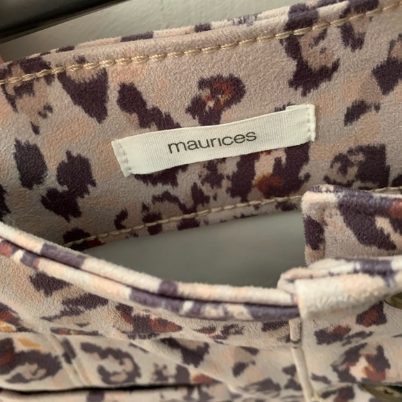 Maurice’s animal print button front skirt - Picture 3 of 4